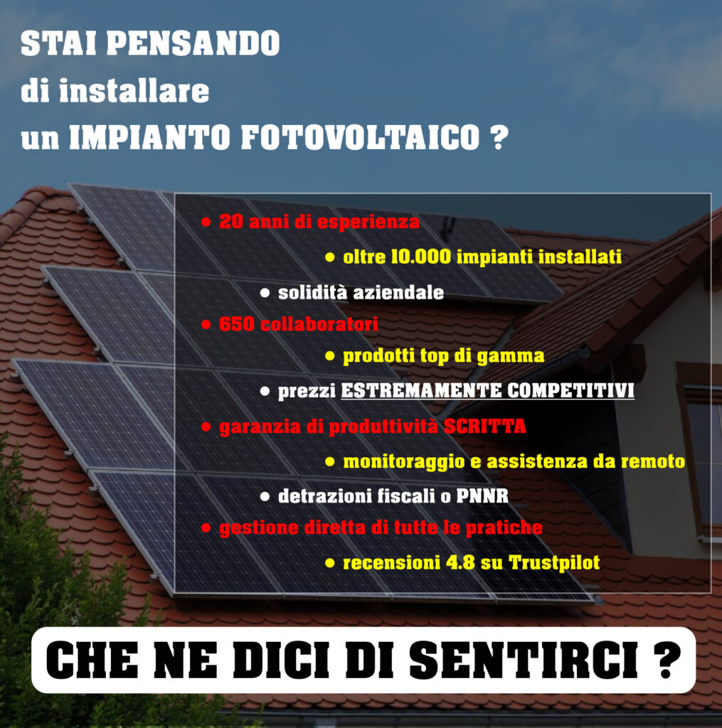 installazione impianto fotovoltaico